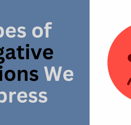 types of negatives emotions