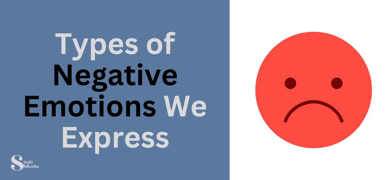 types of negatives emotions